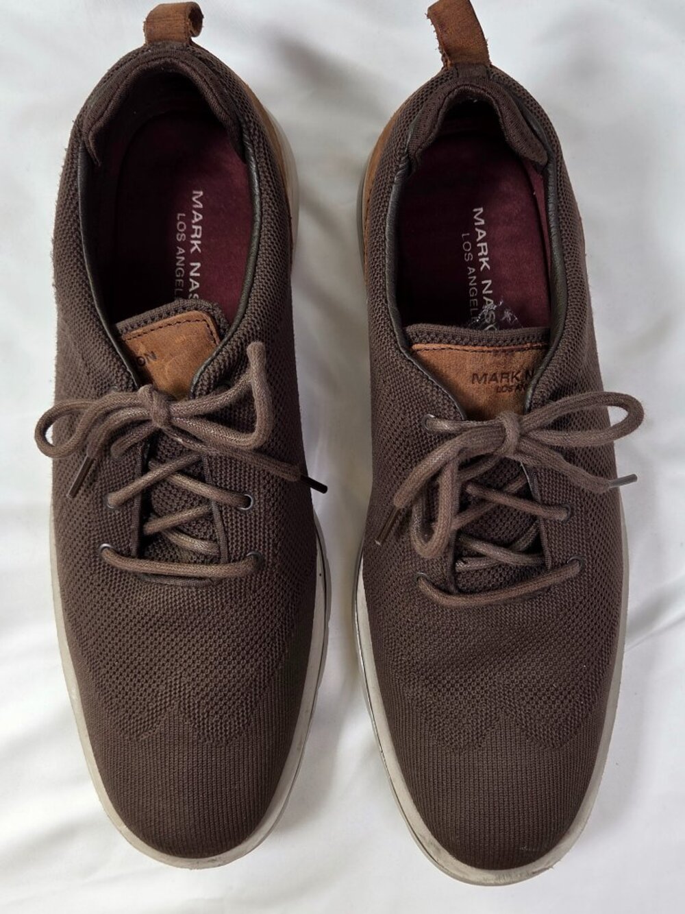 Mens Mark Mason Articulated Bradmoor Oxford Sneakers Brown Sz 11
